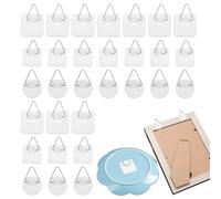 30PCS Adhesive Picture Hooks Multi-Purpose Hook Set Sticky Picture Hooks Invisible Wall Plate Holder Stick on Picture Hooks for Home Wall Art Picture Photo Frame Bathroom Closet Kitchen Door