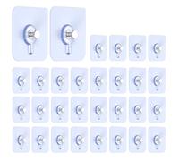 30Pcs Adhesive Picture Hooks Picture Hangers Transparent Hanging Nail Picture Hanging Hooks Strong Nail Free Transparent Picture Hanging for Hanging Photo Frame