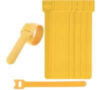 30PCS Adjustable Reusable Cable Ties Straps 12mmx150mm Hook and Loop Long Cable Straps Ties for Cable Management, Wire Tidy, Cord Organiser (Yellow)