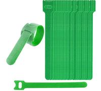 30PCS Adjustable Reusable Cable Ties Straps 12mmx150mm Hook and Loop Long Cable Straps Ties for Cable Management, Wire Tidy, Cord Organiser (Green)