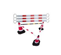 30PCS Adjustable Telescopic Traffic Cones 1.25-2m, Lightweight Reflective Safety Barricade for Work Zones, Crowd Control & Traffic Diversion
