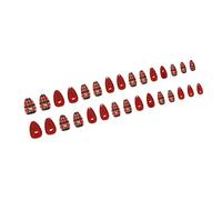 30Pcs Almond Fake Nails Press On Nails Artificial Nails False Nails Glues On Nails Christmas Designs French Nails Tips