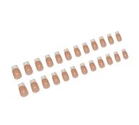 30Pcs Almond Press on Nails Acrylic Nails Full Covers Nails Art Decoration French Tips Glossy False Nails For Women