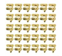 30pcs Antique Bronze Iron Hasp Hook Lock for Mini Jewelry Boxes Wooden Storage Luggage Decorative Closure Hardware (Gold)