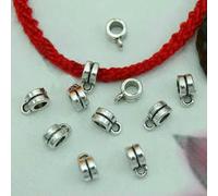 30Pcs Antique Tibetan Silver Connector Bail Tube Beads Spacer Bead Hanger for Jewelry Making Fit European Charm Bracelet Pendant-30Pcs Style 6