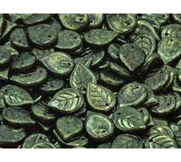 30pcs Apple Leaf Beads, Transparent Red Terracotta Red (90110-15495), Glass, Czech Republic (0.71 x 0.51 inches)