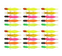 30Pcs Artificial Lures Topwaters Swimming Lures Baits Two Color Silicone Swimbaits Baits Floatings Soft Topwaters Swimming Small Size