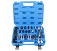 30pcs Automotive Alternator Pulley Removal Tool Kit, Generator Freewheel Removal Socket Bit Set, Generator Belt Pulley Tool Set, Flywheel Puller