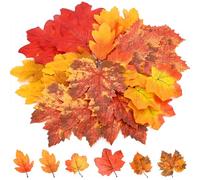 30pcs Autumn Leaves, Multicolor Artificial Fake Fall Maple Leaves Decorate
