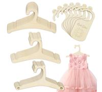 30pcs Baby Hangers, Wooden Baby Coat Hangers with Closet Dividers, Cute Animal Shaped Toddler Infant Children Kids Clothes Hanger for Clothes, Vests, ackets, Dresses, Blouses and Pants