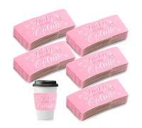 30pcs Baby It's Cold Outside Coffee Cup Sleeves, Paper Christmas Cup Sleeves Baby Shower Coffee Cup Sleeves Insulated Tea Cup Sleeves for 12/16oz Cups Hot Drinks Party Supplies (Pink)