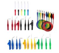 30PCS Back Probe Kit Back Probe Pins Test Leads Set 30V 5 Colors Copper Alligator Clip to Banana Plug Kit with Wire Piercing Probes for Diagnostics Testing and Repairing