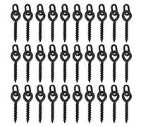 30PCS Bait Screw Fishing Carp Boilie Bait Screw with Round Link Loop Swivels Tackle Accessories 12MM