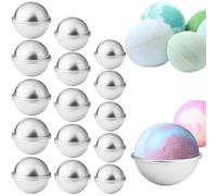 30Pcs Bath Bomb Mould Set, 6.5/5.5/4.6cm Diameter DIY Metal Bath Bomb Crafting Mould Kit, Baths Bombs Making Supplies for Soap Coloring, Crafts Making