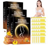 30PCS Bee Venom Slimming Patches, Bee Venom Lymphatic Drainage Patches, Weight Loss Patch with Seaweed & Lotus, Natural Body Shaping Stickers for Women & Men Body Curves, Belly Fat Patches for Detox