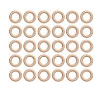 30PCS Beech Wood Rings for Craft, 2.2 or 2.4inch Unfinished Wood Rings Macrame Jewelry Making Circle Pendant Connectors Wooden Circle for DIY Craft Plant Hanger (6cm)