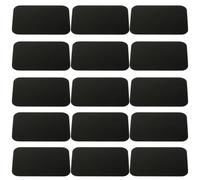 30pcs Black Circular Phone Plate for Car Mount Holders | Stainless Iron, Ring Shaped Adhesive Design, Stable on Bumpy Roads, for Desks and Drivers