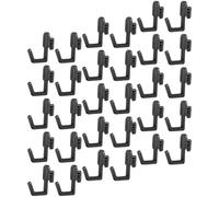 30pcs Black Hips Pegboard Organizer Hooks Set for Home, Shop Display | Flexible Layout, Not Easy to Fall, Smooth Finish, Multi-surface Use, for Hair Accessories and USB Sticks