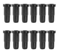 30pcs Black round Caster Socket Sleeve for Office Chair Repair | Nylon Plastic Insert, Furniture Hardware Accessory, for Loose Wheel Sockets and Desks, Workspace Maintenance