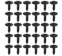 30Pcs Black Self-Tapping Screws,Small Metal Screws for Bumper, Undertray & Engine Cover Retainer