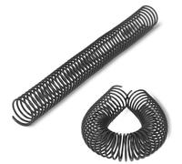 30PCS Black Spiral Binding Coils, 29MM PVC Plastic 4:1 Ratio for 260 Sheets A4 Paper 360° Rotatable Coil Binding Spine for Office Home Use Engineers Projects Documents Presenta