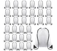 30Pcs Blank Sublimation Drawstring Bags Backpack Bulk Heat Press Reusable Cinch Bag Sackpack
