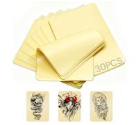 30PCS Blank Tattoo Practice Skin Sheets 5.9"x7.8" 1mm Thick - Double Sided Fake Skin for Tattoo & Microblading Training - Premium Silicone Practice Supplies for Beginners and Artists