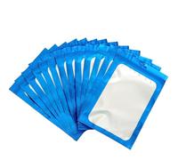 30pcs Blue Mylar Ziplock Bags - Foil Sealed, Holographic Plastic Packaging - 20x30cm Smell Proof, Resealable, Sample, Storage, Grip Seal Bags for Food, Jewelry