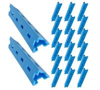 30pcs Blue Plastic Perm Rods for Short Hair Salon Use, Triangular | Single Waving Rods, Lightweight Rigid Build, for Natural Hair and Extensions, Cosmetology Students