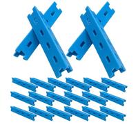 30pcs Blue Plastic Triangular Perm Rods for Gentle Hair Curling, Set | Lightweight Rigid Design, Single Waving Tools for Women, Hairstylists, Home Use and Short Hair Perming