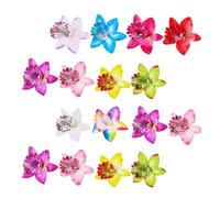 30pcs Bohemian Flower Hair Clips for Women Fabric Iron