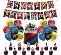30PCS Boxing Birthday Decorations, Balloons Party Decorations, Party Supplies Include Happy Birthday Banner, Balloons, Cake Topper