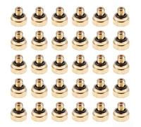 30pcs Brass Atomizing Nozzle 0.5mm Misting Spray Head for Greenhouse Plants Drip Kit High Precision Watering Tool Gold Black