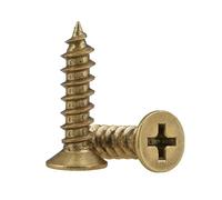 30pcs Brass Cross Countersunk Head Self-tapping Screws Copper Phillips Flat Head Tapping Wood Screw M3 M4 M5, M3