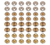 30pcs Brass Metal Snap Buttons, Concealed Sewing Fasteners | Pure Copper Construction, Smooth Polished Surface, Sturdy Closure Fittings for Crafters, DIY Projects and Garment