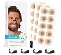 30Pcs Breathing Nasal Strip, Magnetic Nose Strip for Breathing, Anti Snoring Nasal Strips, Nasal Sleep Aid Strips, Anti Snoring Devices for Home, Travel, Business Trip(Black)