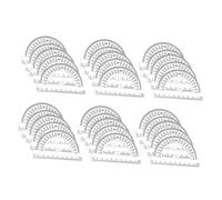 30pcs Bulk Clear Plastic Protractors for High School & Middle School Math Classrooms