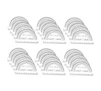 30pcs Bulk Clear Plastic Protractors with Ruler Edge for High & Middle School Math Classrooms