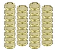 30PCS Canning Lids for Ball, Kerr Jars, Mason Jar - Regular Mouth Jar Lids for Food Storage with Leak proof & Airtight Seal Features(Gold)