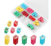 30pcs Car Fuses Assortment Kit, Low and Tall/STD Profile Box Shaped Auto Fuse Replacement for Ford for Chevy for Nissan Most Vehicle Trucks SUVs (20A, 30A, 40A, 50A, 60A)