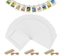 30Pcs Cardboard Photo Frames, Photo Mounts Cardboard, Paper Photo Frames, 4x6In Cardboard Picture Frames, Paper Photo Frame Mat, Picture Cardboard Mounts Inside Aperture for Home Decor Photo Artwork