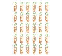 30Pcs Carrot Shape Metal Paper Clip 19x37mm Colored Bookmarks Page Clips for Document Photo Note Card Picture Management Small Paperclips