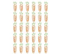 30Pcs Carrot Shape Paper Clip 19x37mm Metal Paperclips Bookmarks Page Clips for Document Note Card Photo Organization Fruit Paper Clips