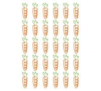 30Pcs Cartoon Carrot Metal Clips Colorful Page Holders for Note Card Management Small Paperclips