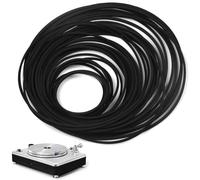30Pcs Cassette Belts, 40-135mm Mixed Square Rubber Recorder Turntable Belt Replacement 1mm Width Low Noise & Smooth for Repair CD DVD Drives