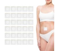30pcs Castor Oil Belly Button Patch, Non-Woven Fabric 2.76x2.76in Stomach Pads Organic Cotton Self-Adhesive Castor Packs Wrap Compress No Leakage (Oil Not Include)