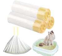30Pcs Cat Litter Tray Liners - Cat Litter liners with Drawstring Scratch Resistant and Leak Proof Plastic Bags XL Extra Heavy Duty Liner Bags for Medium Pet Litter Box Liners(104X45CM)