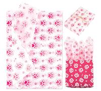 30pcs Cat Paw Print Tissue Paper, 13.8x19.7in Cute Wrapping Tissue Paper Gift Wrap Paper Tissue Paper Sheets for Gift Packaging Wedding Birthday Party Supplies DIY Crafts (Pink)