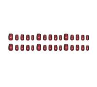 30Pcs Cats Eye Short Full Covers False Acrylic Artificial Maicure Art for Everyday Use Short Press on Nail