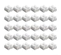 30Pcs CH2 Solderless Wire Connectors 2 Pin Spring Terminal Block for LED Light Strips Quick Cable Joiner No Screws 19.5mm